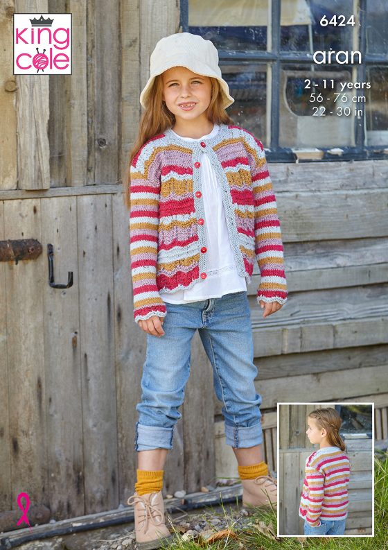 King Cole Knitting Pattern 6424 Aran