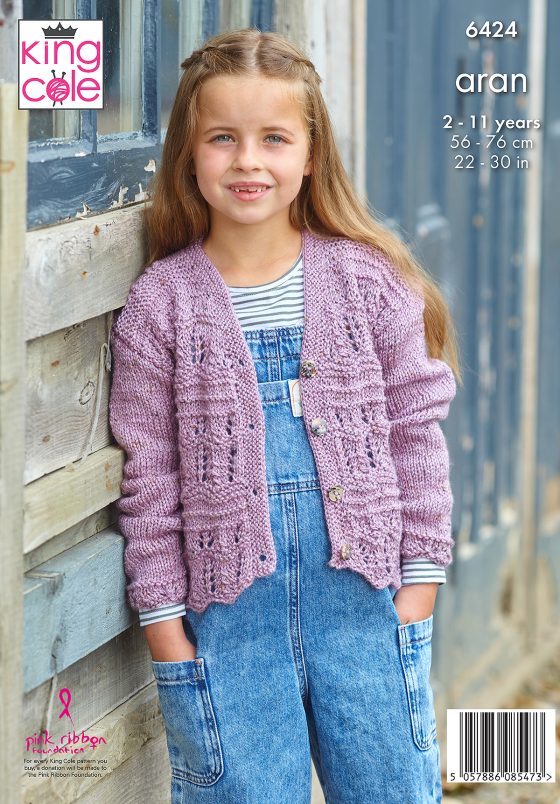 King Cole Knitting Pattern 6424 Aran