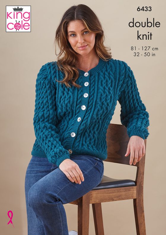 King Cole Knitting Pattern 6433 Double knitting