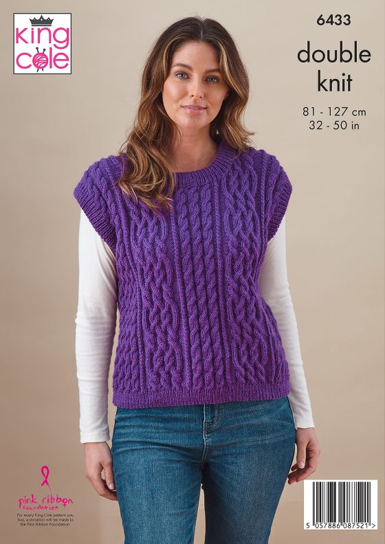 King Cole Knitting Pattern 6433 Double knitting