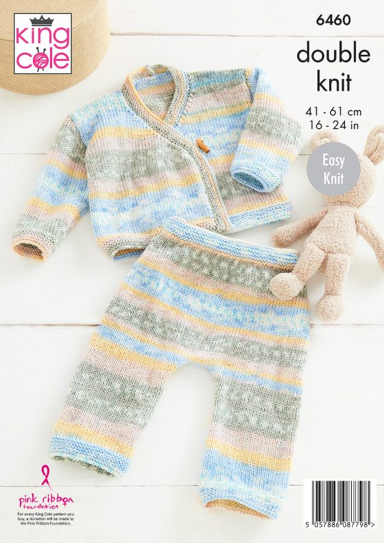 King Cole Knitting Pattern DK - Cardigan and Trousers 6460