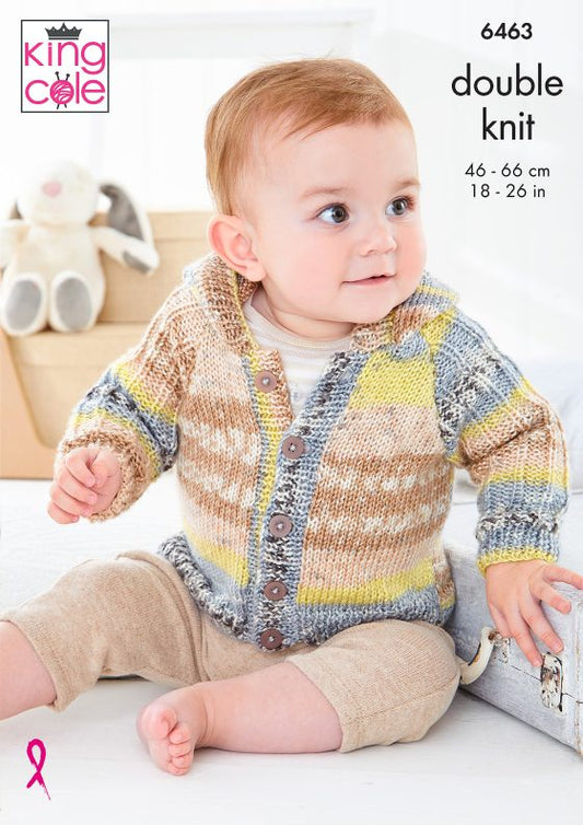 King Cole Knitting Pattern DK - Jackets 6463
