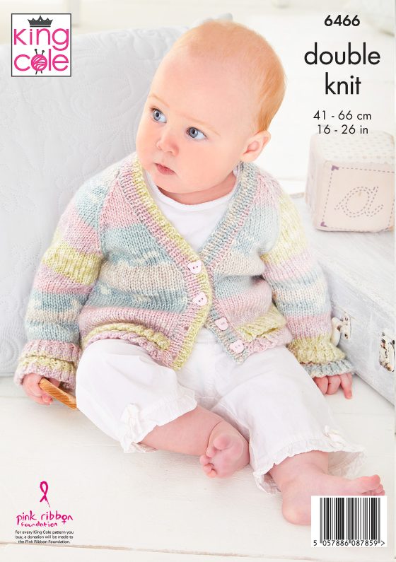 King Cole Knitting Pattern DK - Cardigan 6466