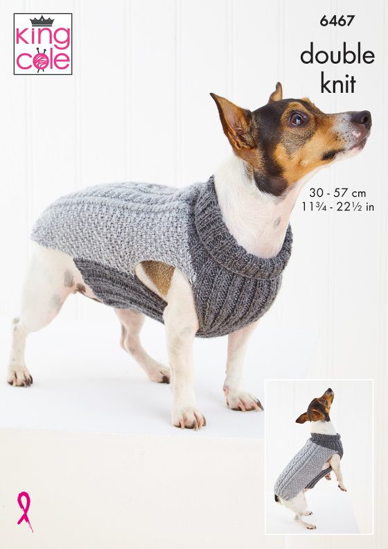 King Cole  Dog Coats Knitted
