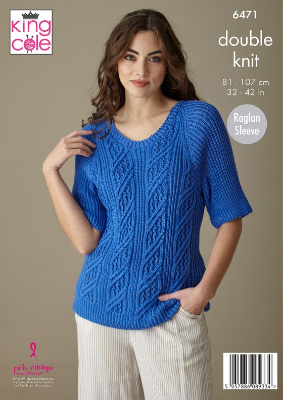 King Cole 6471 Sweater and Top - Double Knit