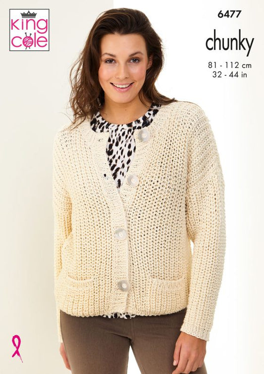 King Cole Knitting Pattern 6477 Chunky