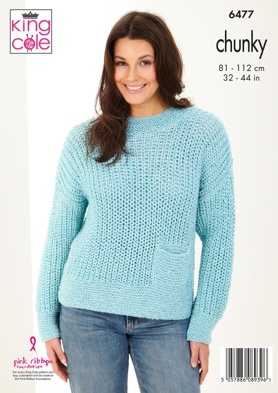King Cole Knitting Pattern 6477 Chunky