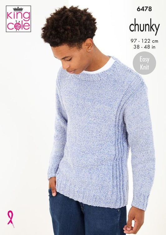 King Cole Knitting Pattern 6478 Chunky