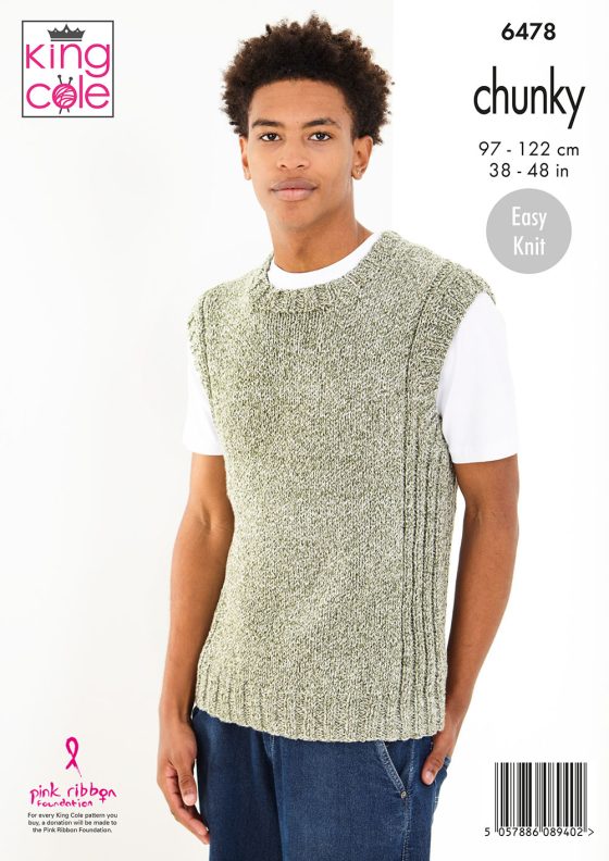King Cole Knitting Pattern 6478 Chunky