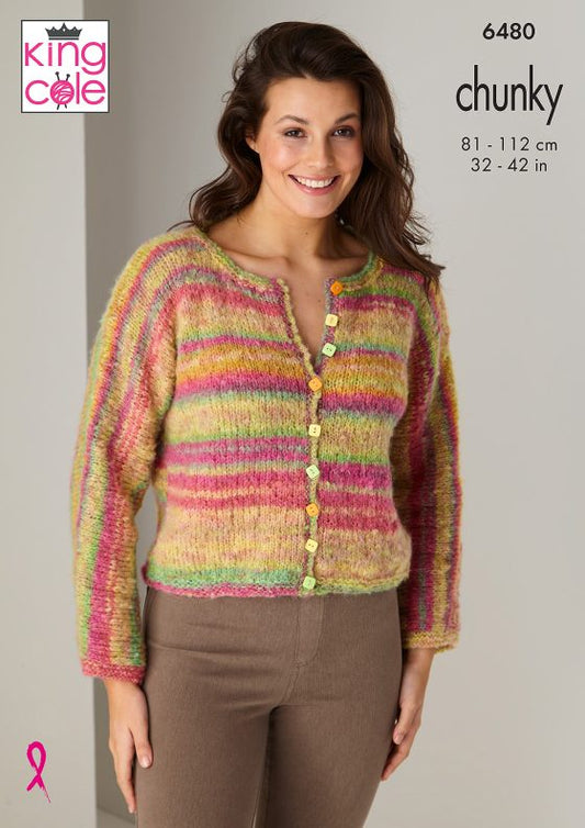 King Cole Knitting Pattern 6480 Chunky
