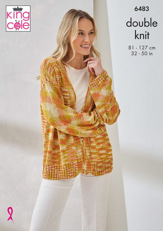 King Cole 6483 Cardigan and Waistcoat - Double Knit