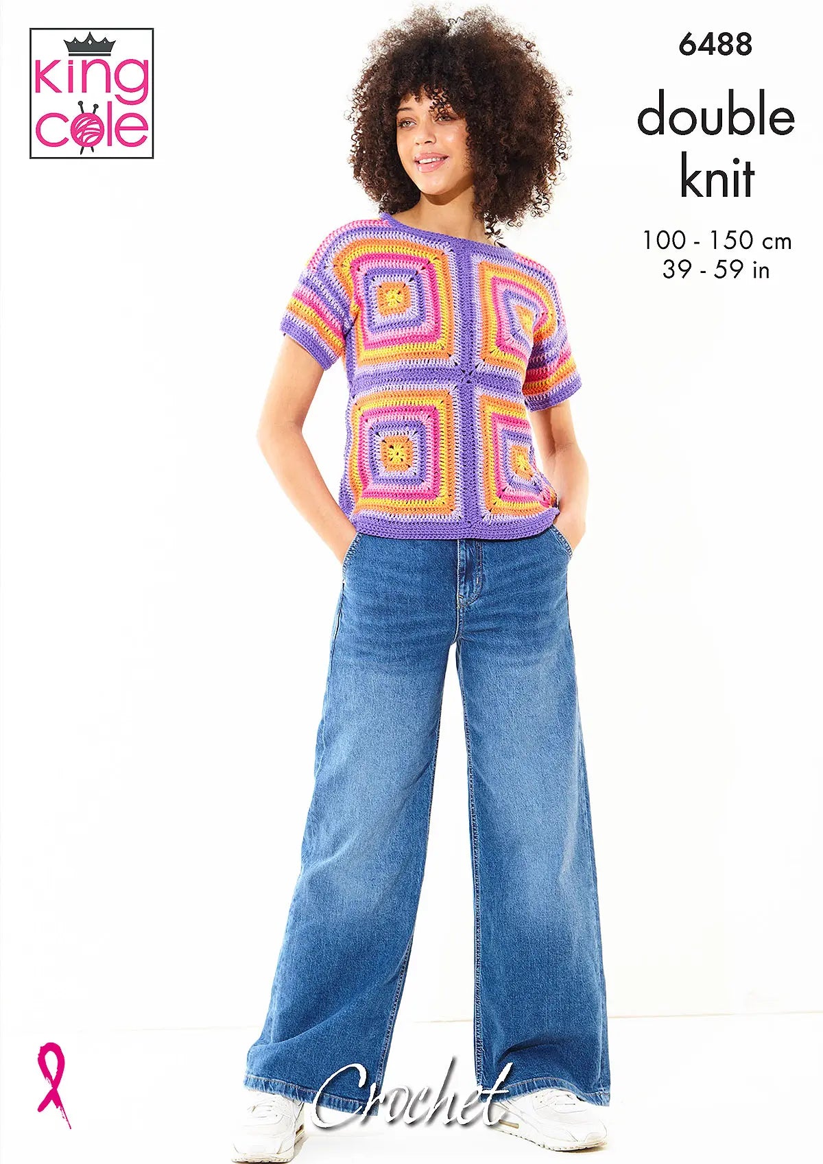 King Cole 6488 Short Sleeved and Short Sleeveless Top - Double Knit