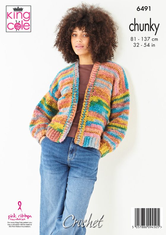 King Cole Crochet Pattern 6491 Chunky