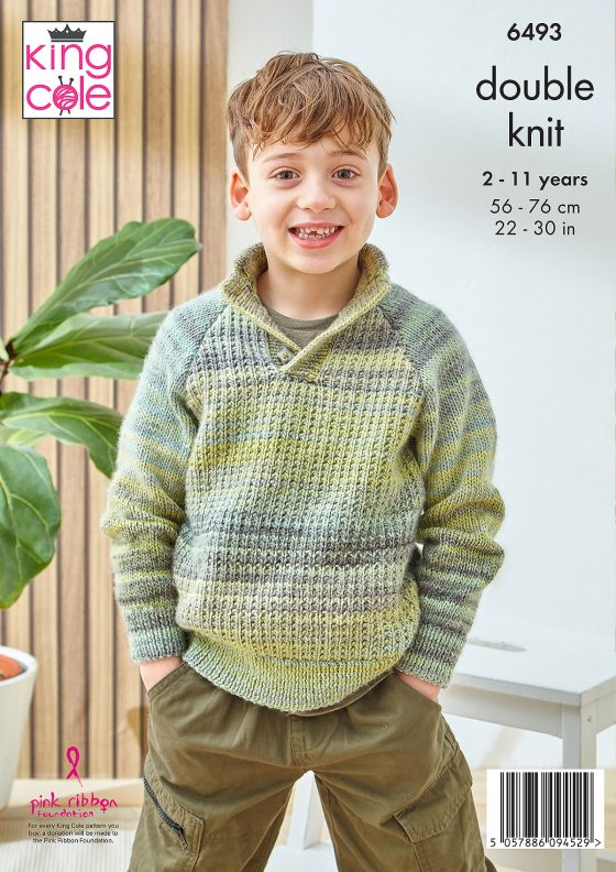 King Cole 6493 Sweaters - Double Knit