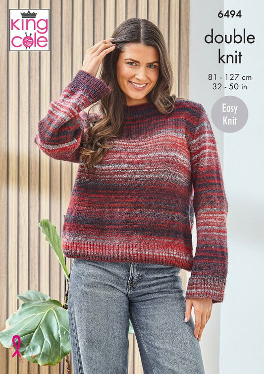 King Cole 6494 Sweaters - Double Knit