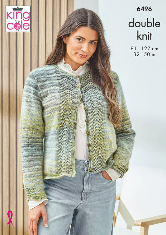King Cole 6496 Cardigan and Waistcoat - Double Knit