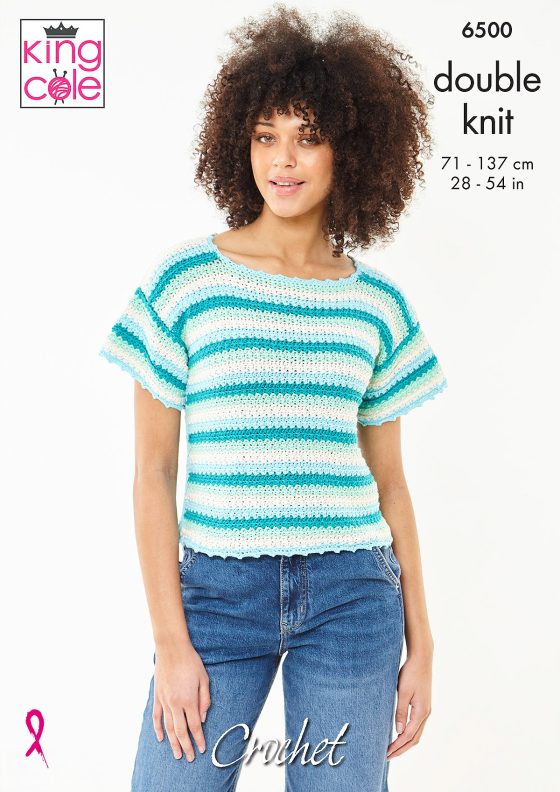 King Cole Crochet Pattern 6500 Double Knit