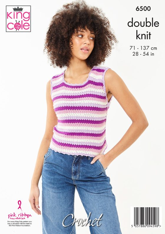 King Cole Crochet Pattern 6500 Double Knit