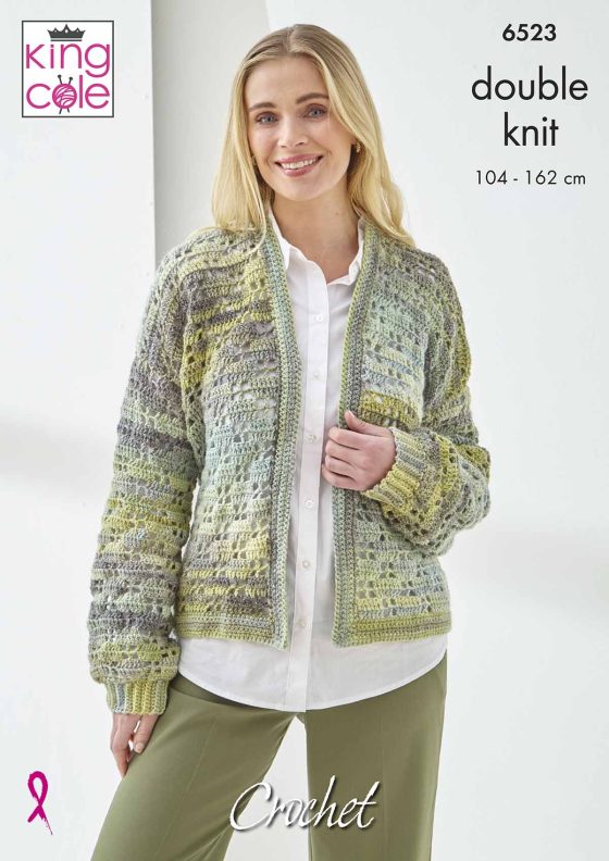 King Cole Crochet Pattern 6523 Double Knit