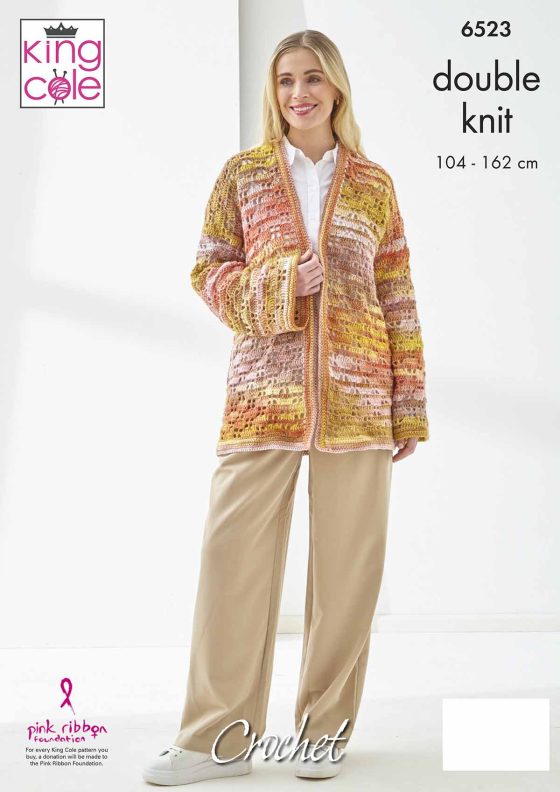 King Cole Crochet Pattern 6523 Double Knit
