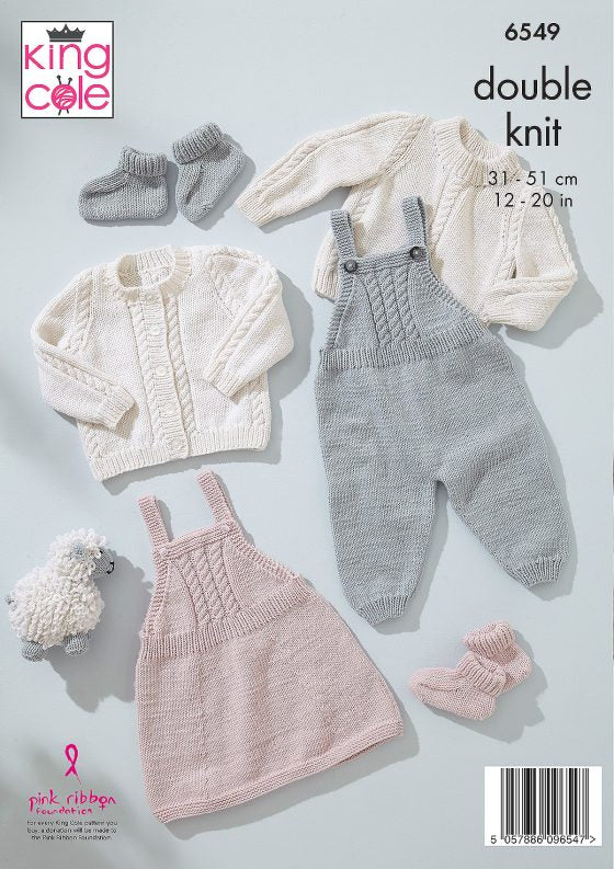King Cole Knitting Pattern 6549 Double Knitting