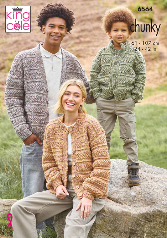 King Cole Knitting Pattern 6564 Chunky