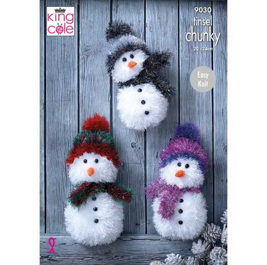 King Cole 9030 Snowman Knitting Pattern