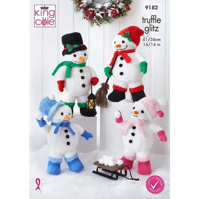 King Cole Knitting Pattern 9182  Snowmen