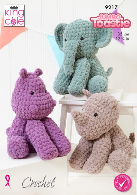 King Cole 9217 Crochet Pattern - Jumbo Toastie