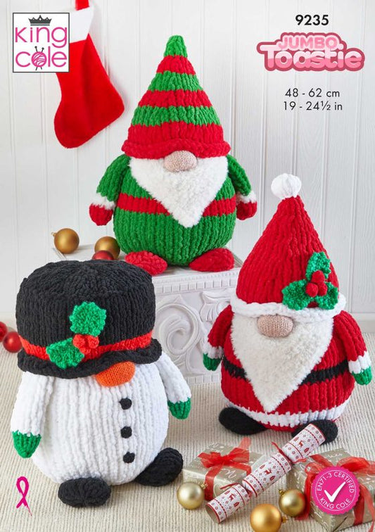 King Cole Knitting Pattern 9235 - Christmas Gonks