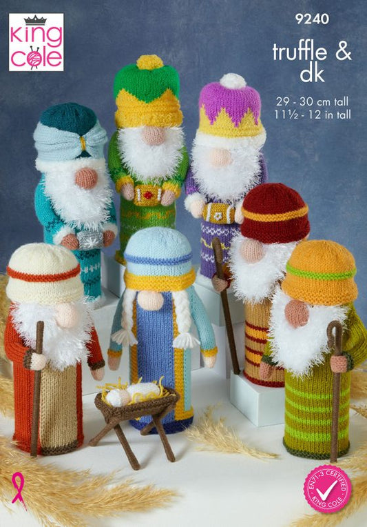 King Cole Knitting Pattern 9240 - Gonk Nativity - Various Yarns