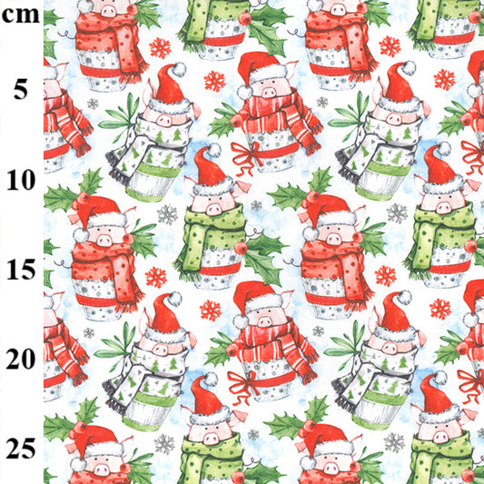100% Cotton Christmas Pigs In Blankets