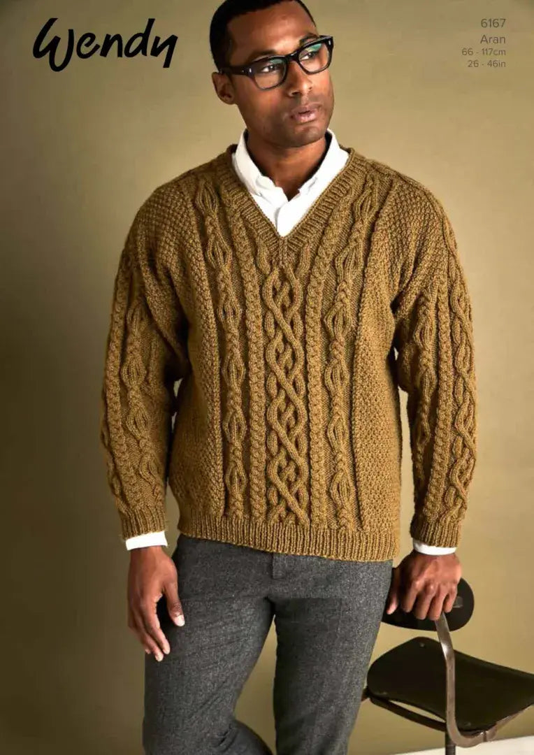 Wendy 6167 Knitting Pattern Aran