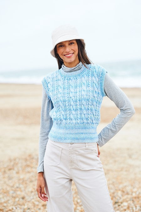 Stylecraft Knitting Pattern 10010 Tank Tops Aran