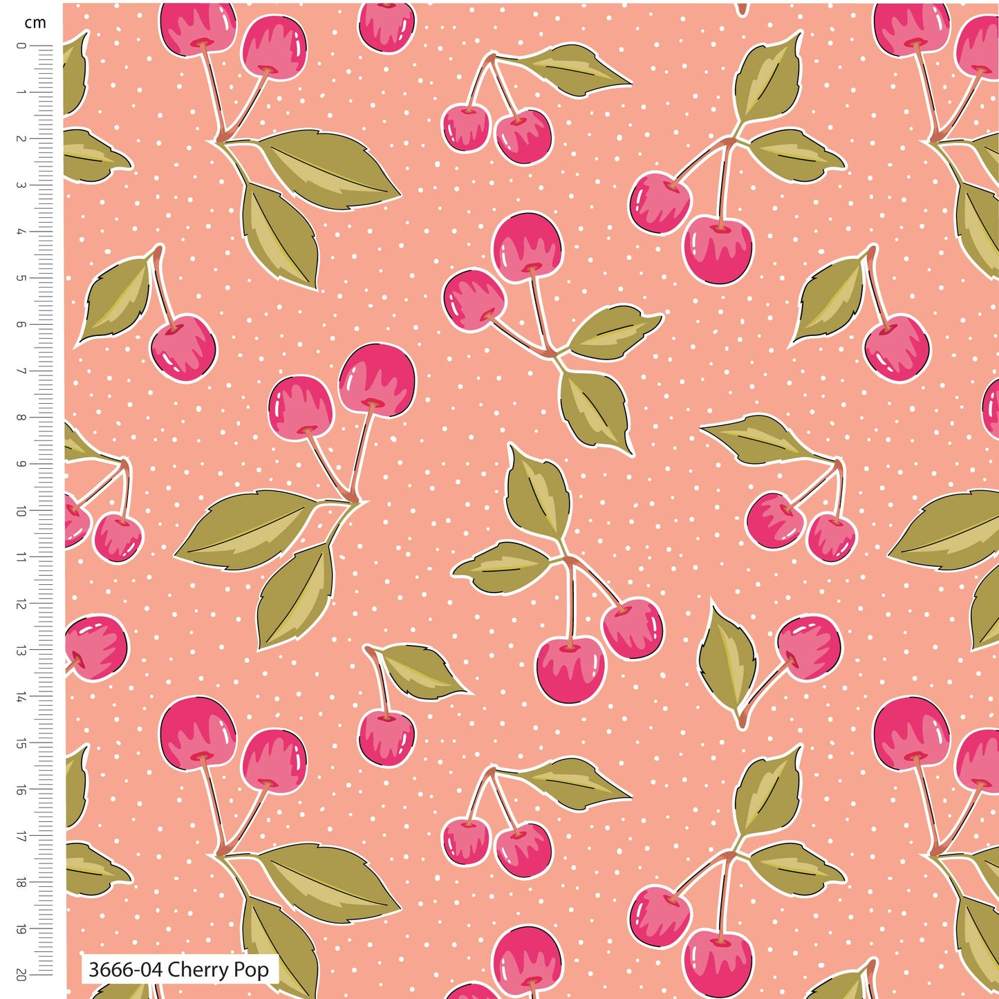 100% Cotton Cherry Pop Peach - Sweet Blooms From The Crafty pie