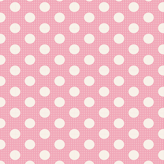 100% Cotton  by TILDA Medium Dots - Pink