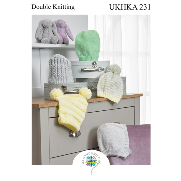 UKHKA 231 Baby Hats Double Knitting