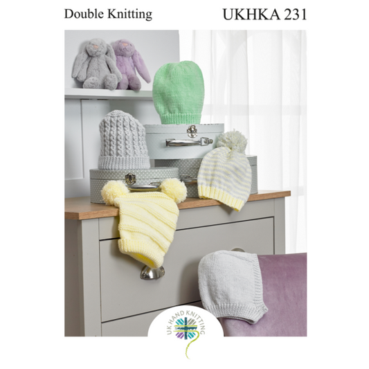 UKHKA 231 Baby Hats Double Knitting