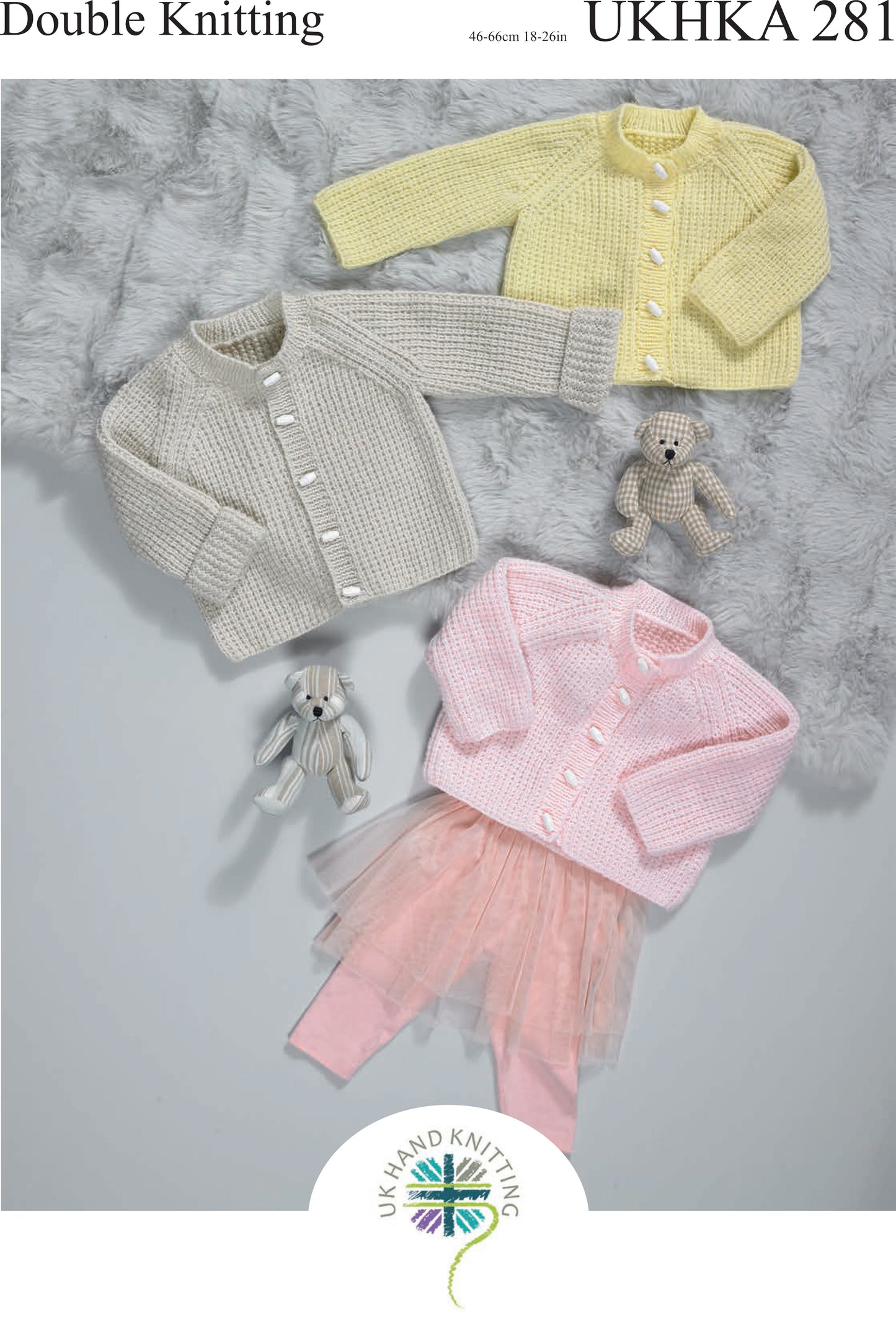 UKHKA 281 Baby Cardigans Double Knitting