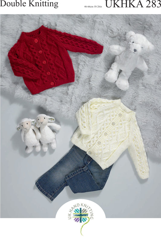 UKHKA 283 Baby cardigans Double Knitting