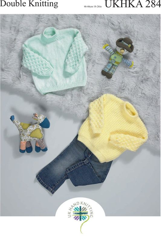UKHKA 284 Baby Sweaters Double Knitting