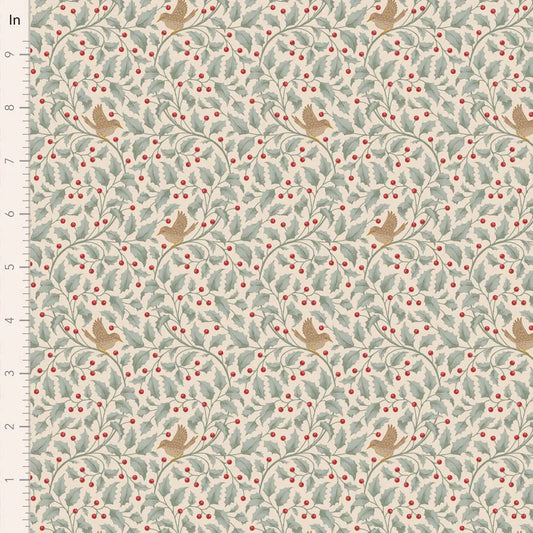 100% Cotton - Holly - Duck Egg Tilda Fabrics