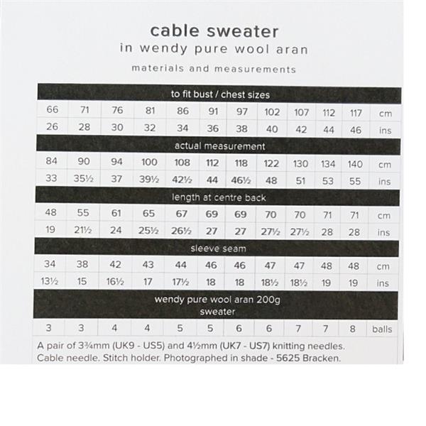 Wendy 6167 Knitting Pattern Aran