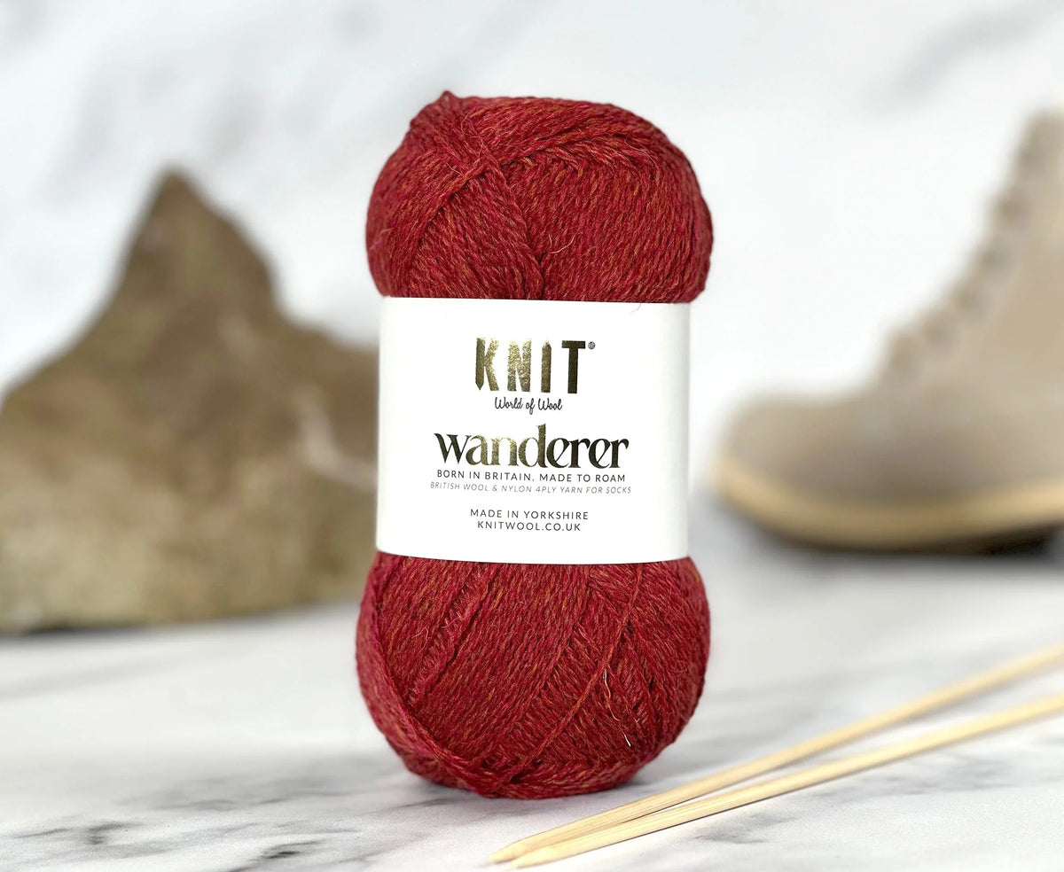 World of Wool Knit Wanderer 4ply - Redcurrant