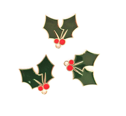 Holly Christmas Charm