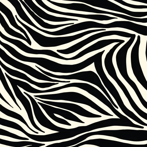 100% Cotton Zebra Stripes - Black and White