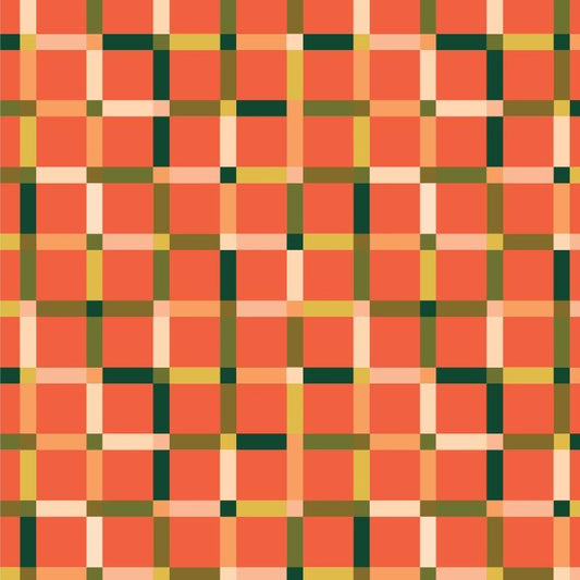 100% Cotton Poppy Plaid From Poppy Fields By MK Surface - Cloud 9