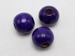 Wooden Beads Purple 16mm