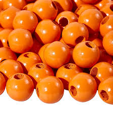 Wooden Beads Orange 14mm