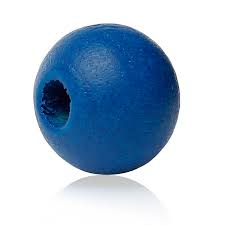 Wooden Beads Royal Blue 14mm